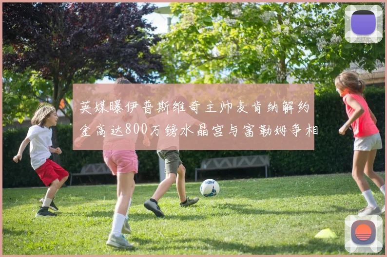 英媒曝伊普斯维奇主帅麦肯纳解约金高达800万镑水晶宫与富勒姆争相追逐